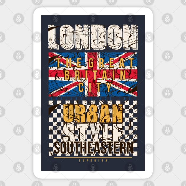 Great Britain city urban style Sticker by Mako Design 